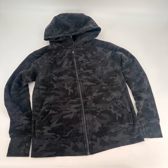 Lululemon Camo Scuba Zip Up Hoodie 14 - Picture 1 of 3